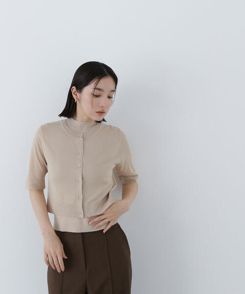 NATURAL BEAUTY BASIC カーディガン 「Oggi8月号掲載」シアー