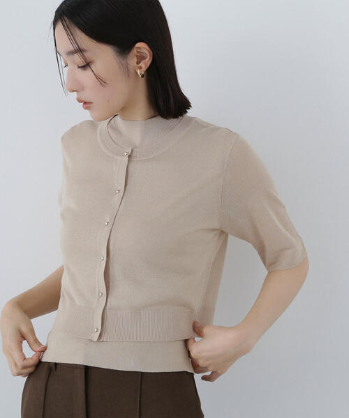 NATURAL BEAUTY BASIC カーディガン 「Oggi8月号掲載」シアー