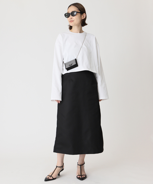 「Deuxieme Classe」 長袖カットソー FREE ホワイト×ホワイト レディース Deuxieme Classe 「Deuxieme Classe」 長袖カットソー FREE