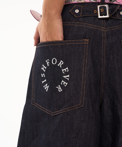 【早い者勝ち】WISH FOR EVER バギーパンツ WISH FOR EVER ジーンズ ASSORT 2TUCK BAGGY SHORTS / アソート2
