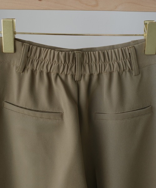 Louere（ルエレ） スラックス パンツ ピンタックフレアパンツ