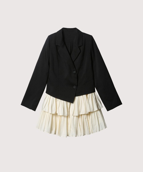 て*ら様 LA POMME petit グレー テーラードジャケット LA POMME petit