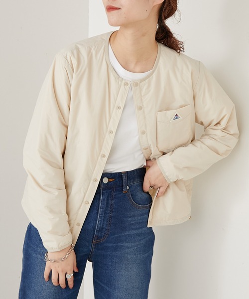 「GEVACO」 ジャケット SMALL カーキ レディース_画像2