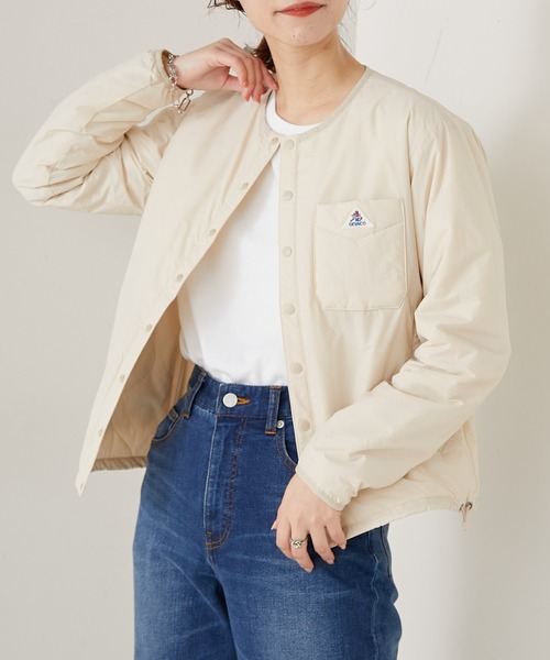 「GEVACO」 ジャケット SMALL カーキ レディース_画像3