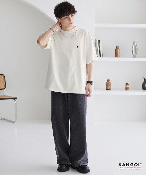 「KANGOL」 半袖Tシャツ S ブラック メンズ