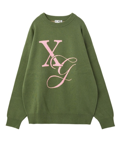 x-girl 長袖ニットセーター X-girl ニット セーター LOGO JACQUARD KNIT TOP レディース