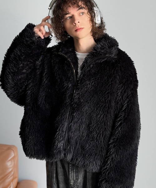 Classical Origin ブルゾン アウター シャギーファーショート裏配色