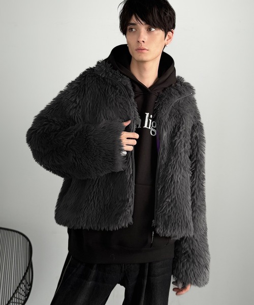 Classical Origin ブルゾン アウター シャギーファーショート裏配色