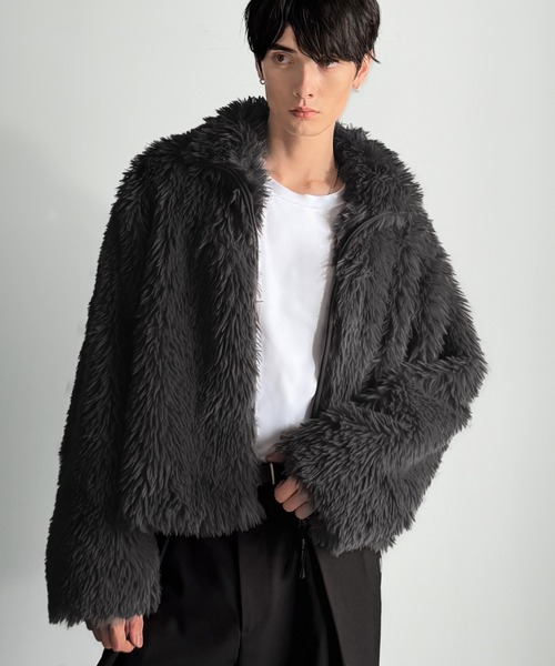 Classical Origin ブルゾン アウター シャギーファーショート裏配色