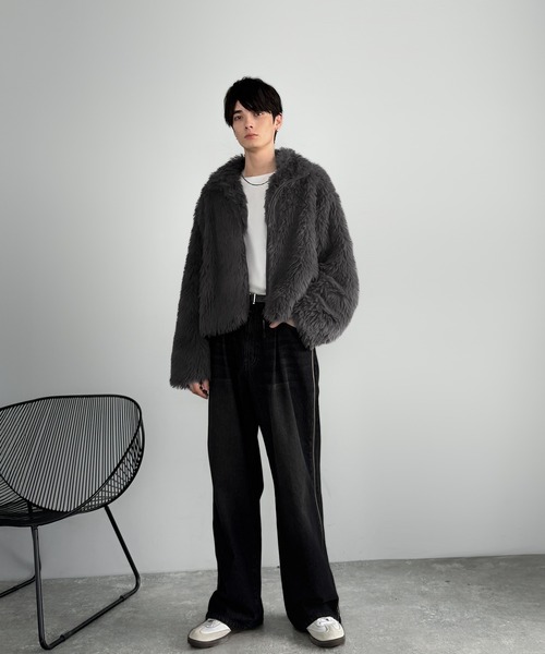 Classical Origin ブルゾン アウター シャギーファーショート裏配色