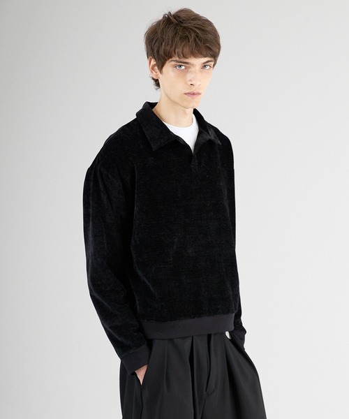 Regen Glanz tシャツ skipper velor long sleeve T-shirt/スキッパー