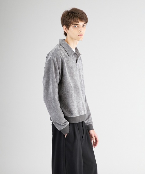 Regen Glanz tシャツ skipper velor long sleeve T-shirt/スキッパー