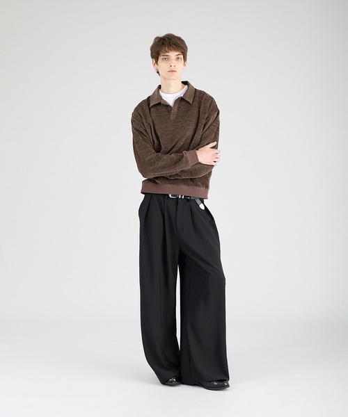 Regen Glanz tシャツ skipper velor long sleeve T-shirt/スキッパー