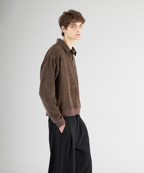 Regen Glanz tシャツ skipper velor long sleeve T-shirt/スキッパー