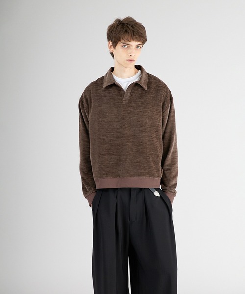 Regen Glanz tシャツ skipper velor long sleeve T-shirt/スキッパー