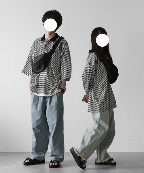 「RUUBON」 半袖ポロシャツ S ホワイト メンズ_画像7