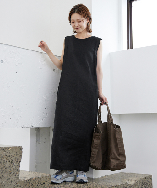 「SLOBE IENA」 ノースリーブワンピース 36 ブラック レディース_画像2