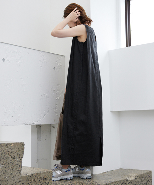 「SLOBE IENA」 ノースリーブワンピース 36 ブラック レディース_画像3