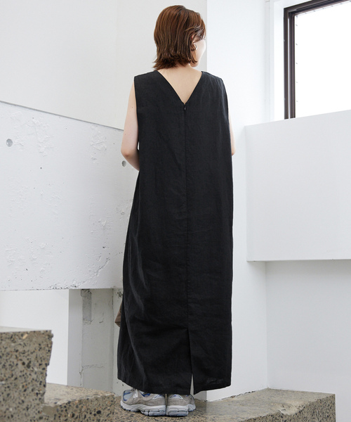 「SLOBE IENA」 ノースリーブワンピース 36 ブラック レディース_画像4