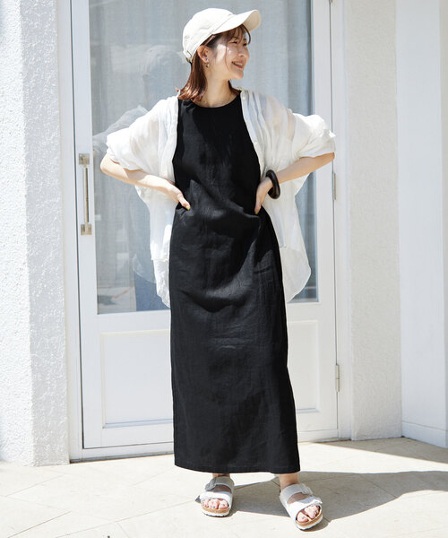 「SLOBE IENA」 ノースリーブワンピース 36 ブラック レディース_画像7