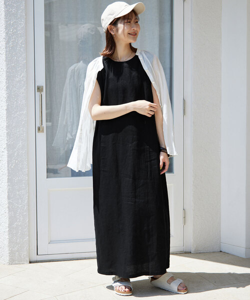 「SLOBE IENA」 ノースリーブワンピース 36 ブラック レディース_画像9