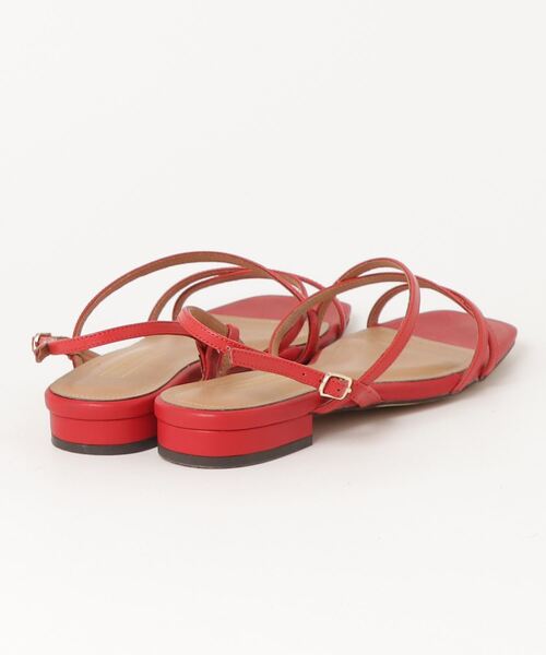 「Daniella&GEMMA」 フラットサンダル 36 レッド レディース_画像2