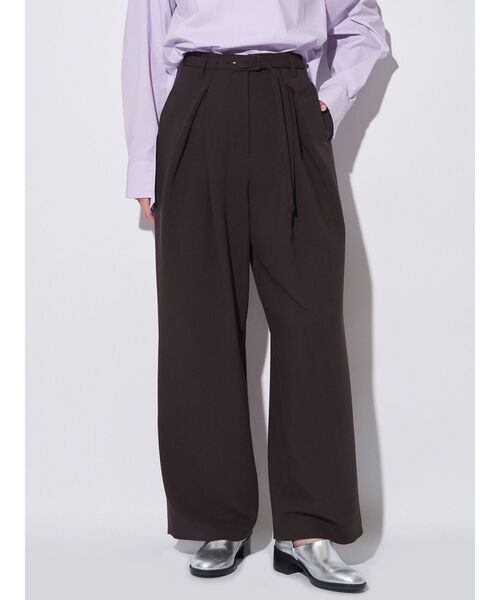 ワイドパンツ パンツ クロスタックワイドパンツ レディース