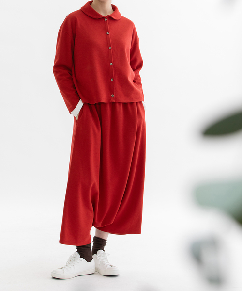 ノップドゥノッド（nop de nod）/アクリルウールポンチサルエルパンツ nop de nod（ノップドゥノッド） パンツ アクリルウールポンチサルエル