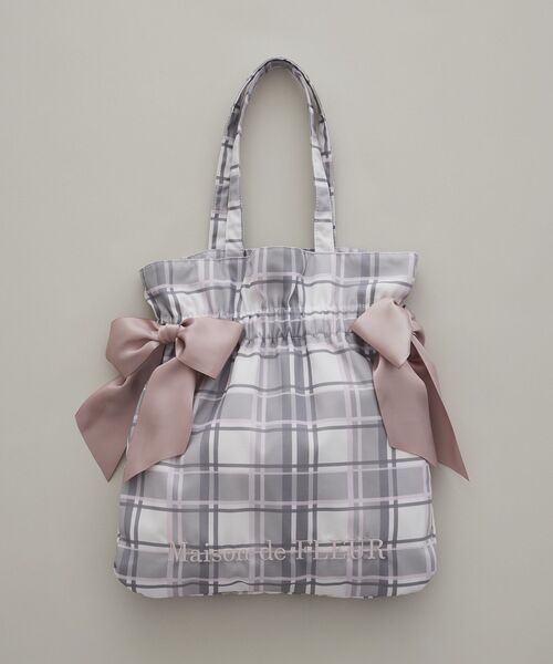 Maison de FLEUR（メゾンドフルール） トートバッグ チェックダブル 