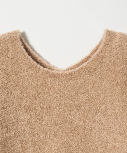 conte ニット セーター 「conte」ブークレー バックV クルーネック