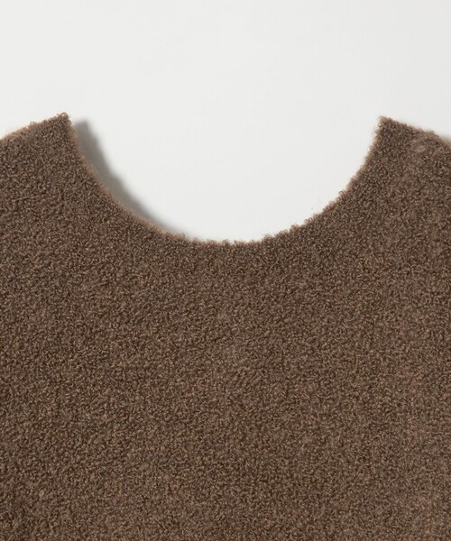 conte ニット セーター 「conte」ブークレー バックV クルーネック