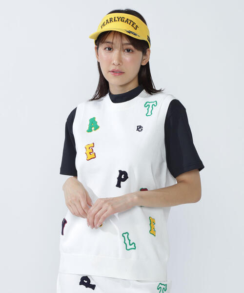 PEARLY GATES レディースベスト PEARLY GATES（パーリーゲイツ） ニット セーター 「PEARLY GATES」天竺×ワッペン クルーネックニットベスト レディース :  ZOZOTOWN Yahoo!店 - 通販 - Yahoo!ショッピング