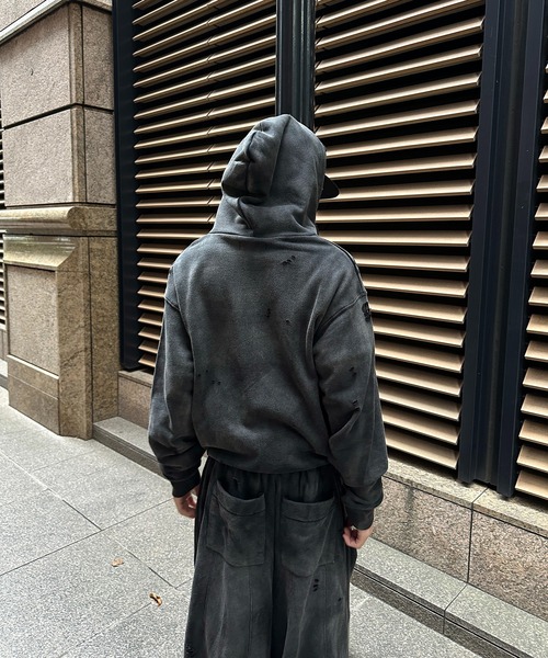 kutir（クティール） パーカー FADEPROCESSING THERMAL DOCKING DAMAGE