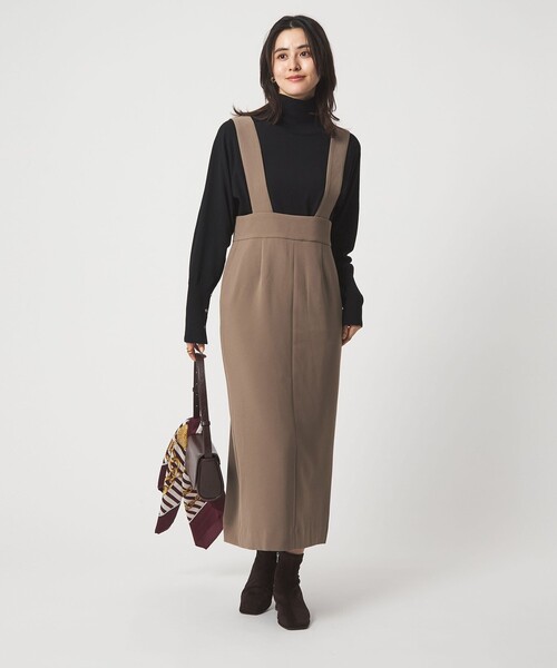 greenlabelrelaxingホームスパンジャンパースカートダークグレー