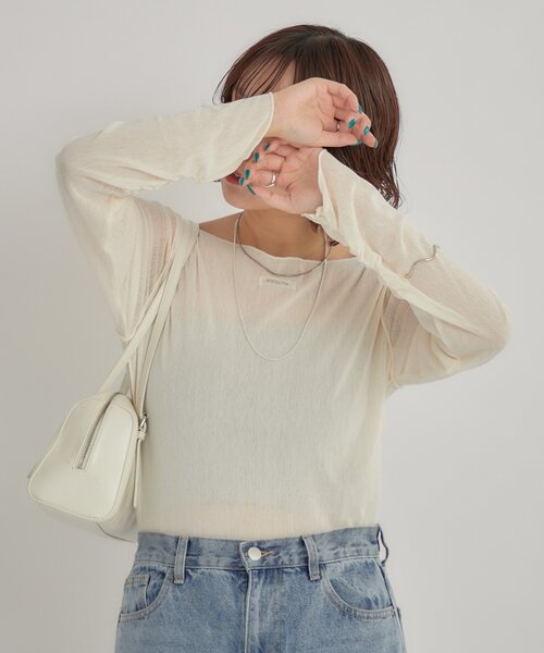 mystic（ミスティック） tシャツ 2wayシアーロンT レディース