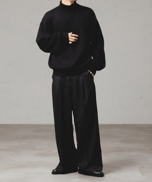 「epnok」 タートルネックニット MEDIUM レッド メンズ_画像6