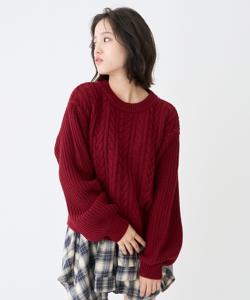 ニット セーター 「GOODPRICE」ケーブルニットプルオーバー キッズ 子供服 女の子 | LOVETOXIC | 04