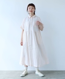 bulle de savon（ビュルデサボン） ワンピース 半袖 60sフレンチリネン