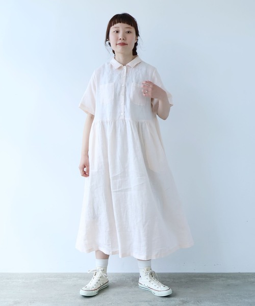 bulle de savon（ビュルデサボン） ワンピース 60sフレンチリネン