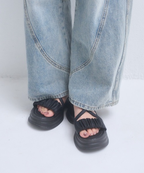 「mellowneon」 ヒールサンダル SMALL アイボリー レディース_画像6