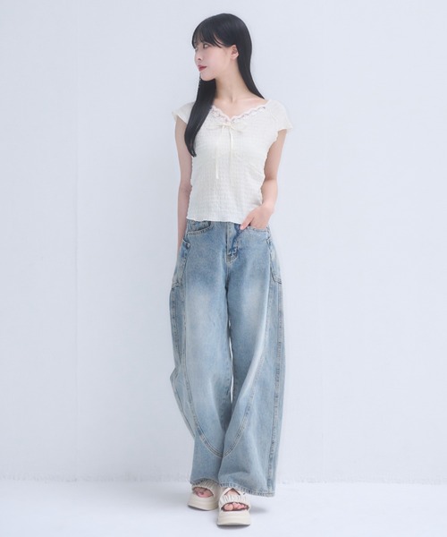 「mellowneon」 ヒールサンダル SMALL アイボリー レディース_画像9