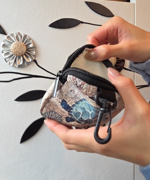 デニムリメイク☆ボックスマルチミニポーチ☆イヤホンケース☆コーギー☆No.11 Ringke MINI POUCH TWO POCKET イヤホンケース ミニポーチ