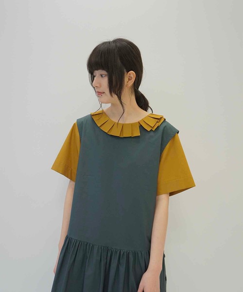 「haupia」 ノースリーブワンピース MEDIUM カーキ レディース_画像3