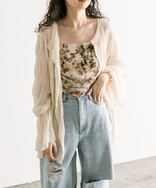 「mystic」 長袖ブラウス FREE ベージュ レディース_画像7