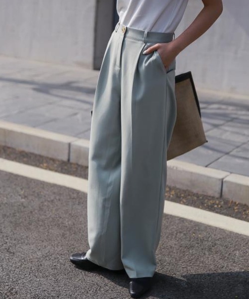 「chuclla」 スラックス L グリーン レディース_画像3