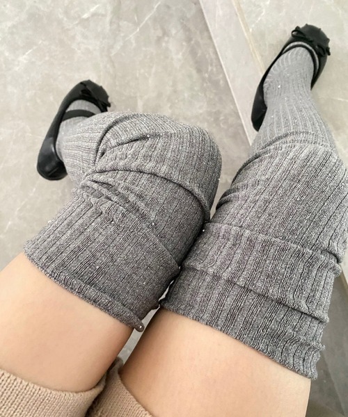 Port（ポート） 靴下 「 」 ランダム ラメ リブ ニーハイソックス #_