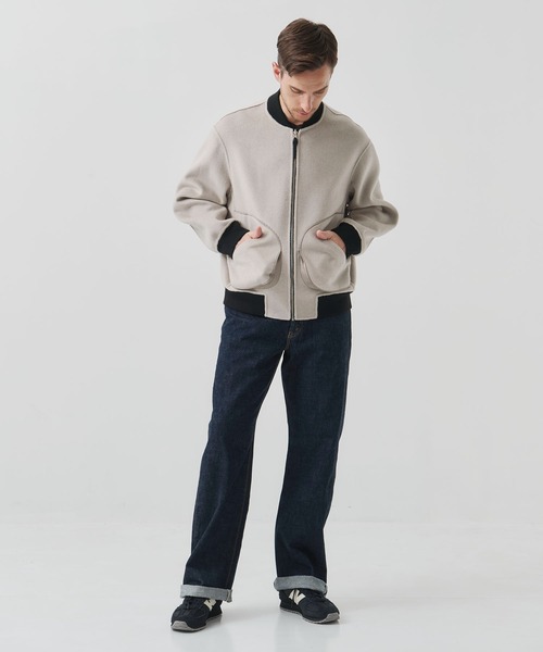 ma1 ma-1 「CASHMERE CASHMERE」CASHMERE/SILK/WOOL MA-1 メンズの画像
