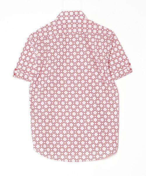 「Ben Sherman」 花柄半袖シャツ S ピンク メンズ_画像2