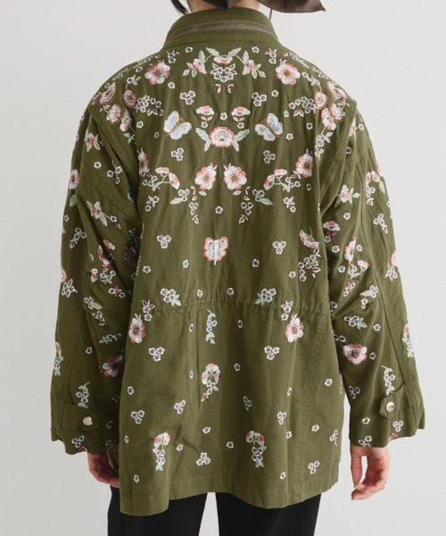 「Libra Cue」 ミリタリージャケット FREE カーキ レディース_画像4