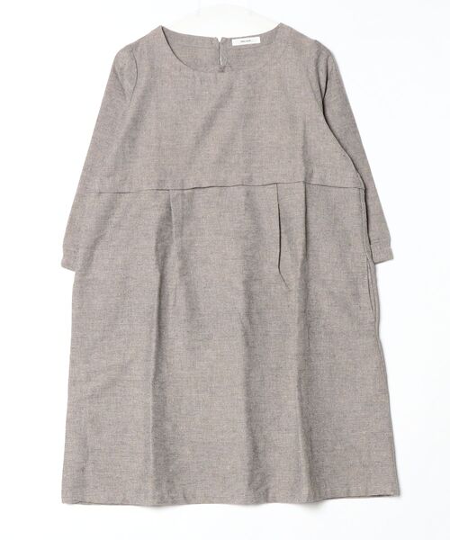 niko and…（ニコアンド） 7分袖ワンピース - グレー レディース